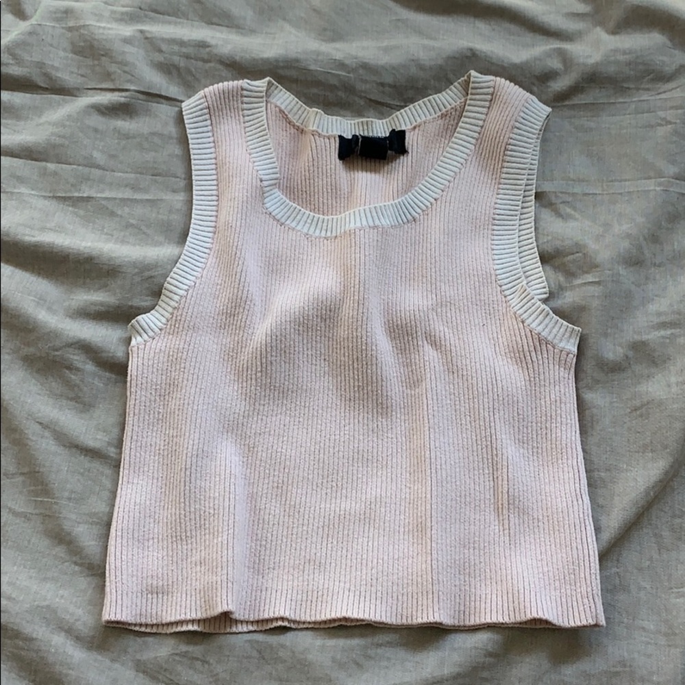 ribbed cropped sweater top